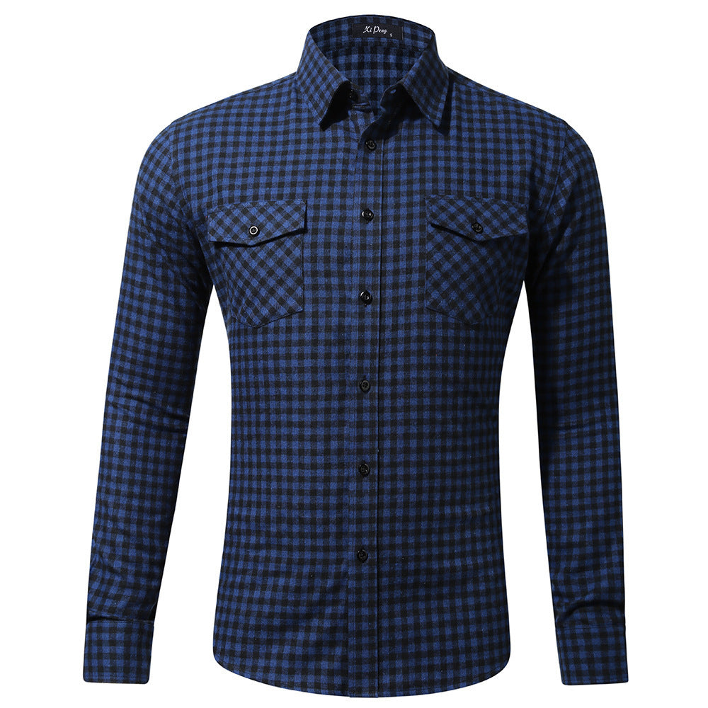 European And American Cotton Fleece Plaid Jacket