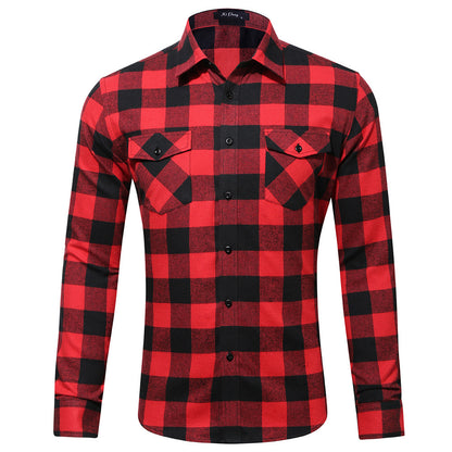 European And American Cotton Fleece Plaid Jacket