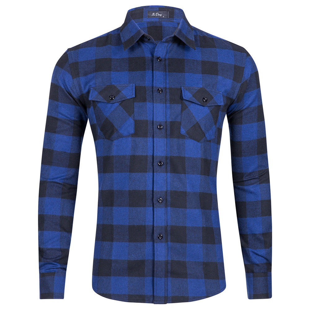 European And American Cotton Fleece Plaid Jacket