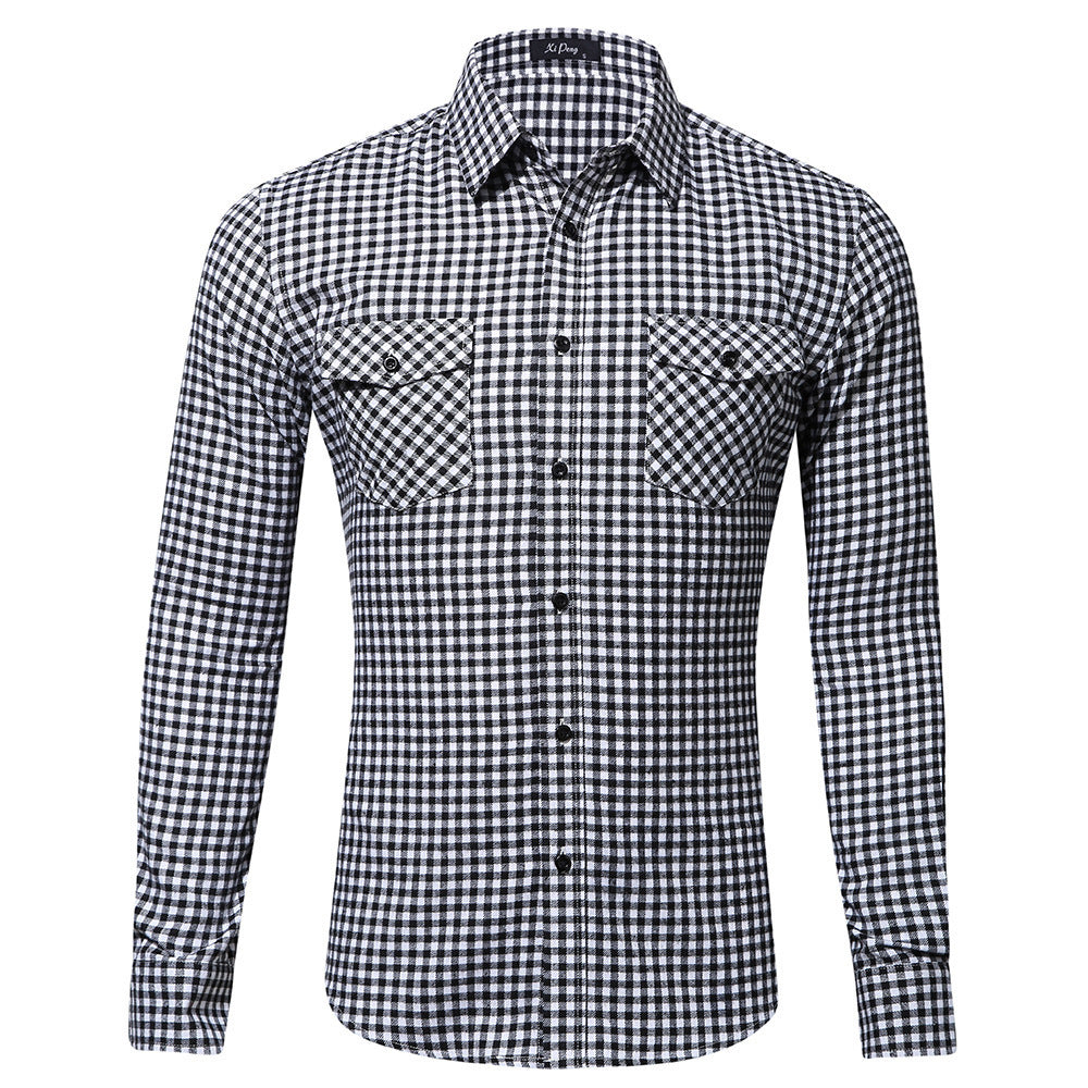 European And American Cotton Fleece Plaid Jacket
