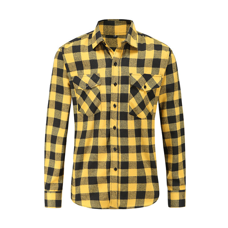 European And American Cotton Fleece Plaid Jacket