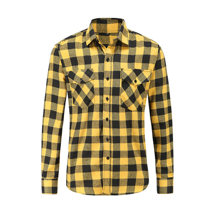 European And American Cotton Fleece Plaid Jacket