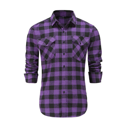 European And American Cotton Fleece Plaid Jacket