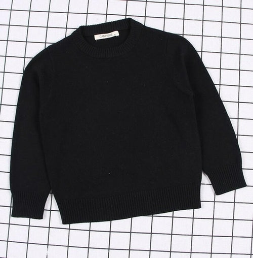 New  Baby Boys Girls Sweater Kids Pullover Solid Color Cotton