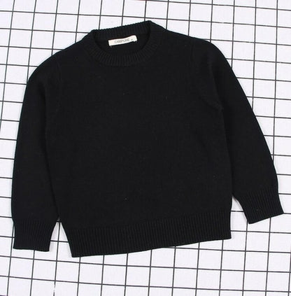 New  Baby Boys Girls Sweater Kids Pullover Solid Color Cotton