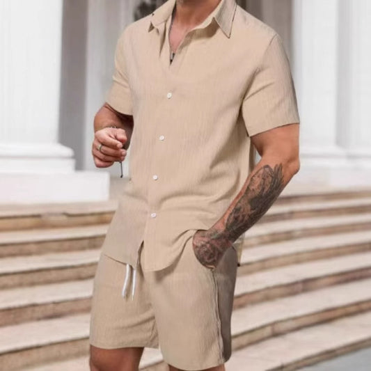 Striped Printed Casual Men's Suit
