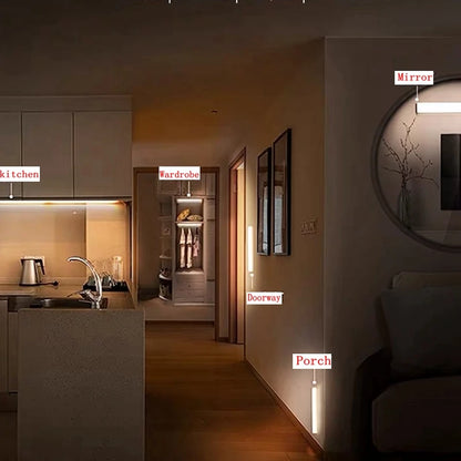 LED Motion Sensor Light Wireless LED Night Light Type C Rechargeable