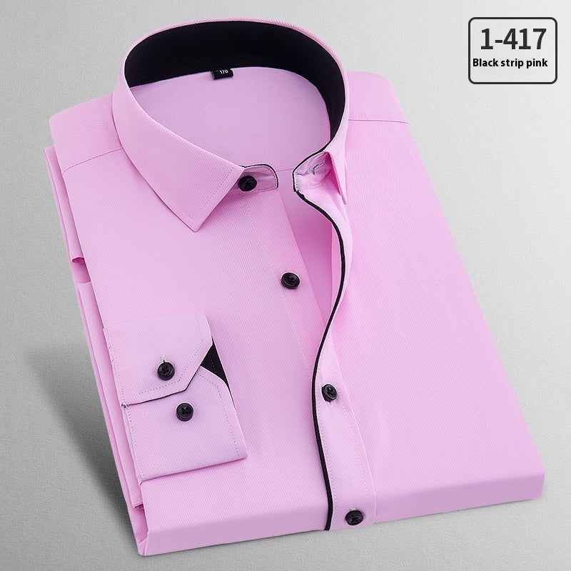 Spring Long Sleeved Shirt Men's White Business