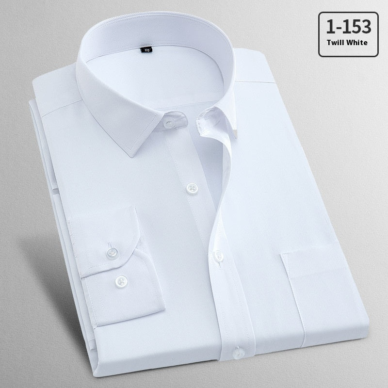 Spring Long Sleeved Shirt Men's White Business