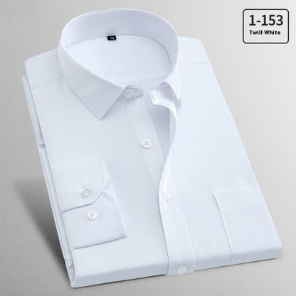 Spring Long Sleeved Shirt Men's White Business