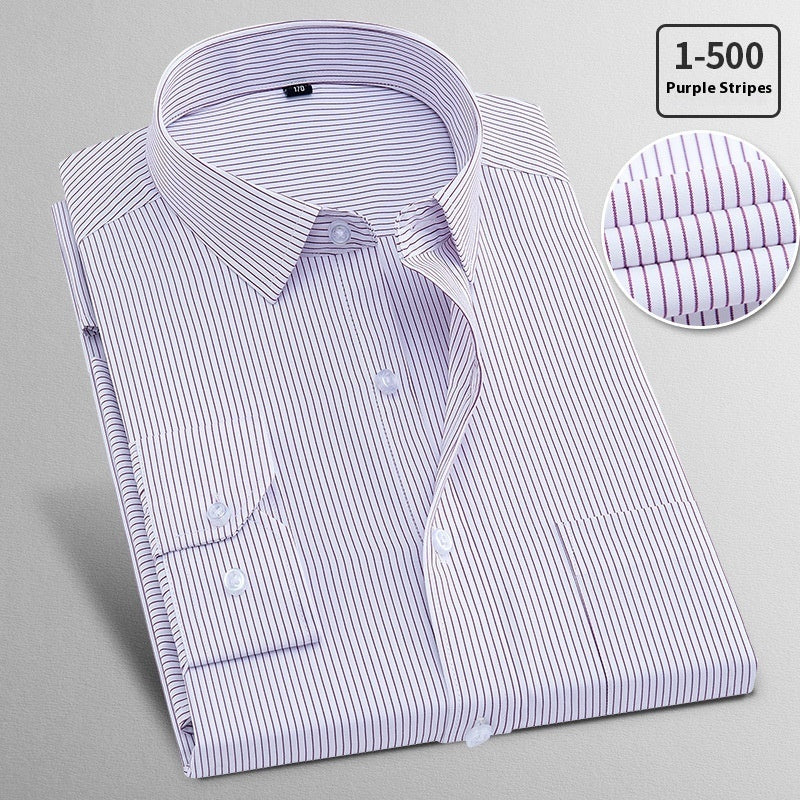 Spring Long Sleeved Shirt Men's White Business